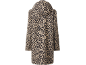 Leopard print hooded jacket, back view.