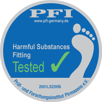 PFI seal for harmful substances and fitting tested, number 2601L523956.
