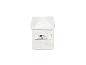 White house-shaped scented candle with fir tree fragrance