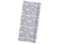 Grey gift wrap roll with winter pattern of deer, trees, and hearts.