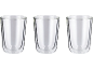 Three Silvercrest thermal glasses on a black background.