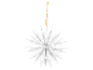 White paper Christmas star decoration with a golden string.