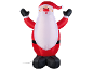Inflatable Christmas Santa Claus with white beard and red suit
