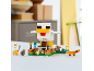 A building block set featuring a large chicken, a character, a fox, and other animals.