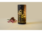 Decorative LED light cylinder with a winter town motif and Christmas decorations