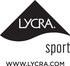 Black logo with the word 'LYCRA' and 'sport', and the web address.