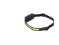 Black headlamp with a yellow LED strip