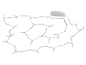 Battery-operated LED light string with clear cable and white lights