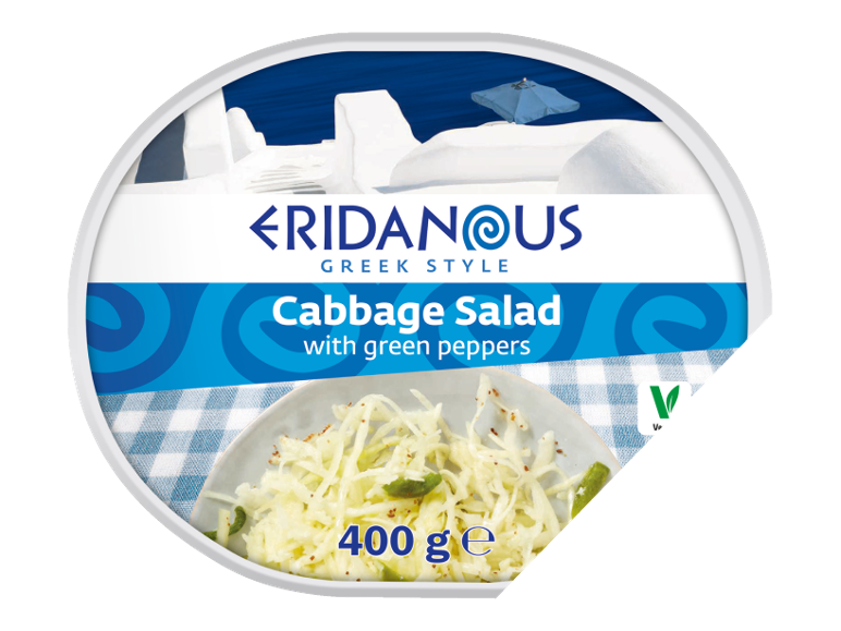 Greek style cabbage salad with green peppers, 400g.