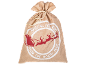 Large jute Christmas sack with 'SPECIAL DELIVERY FROM THE NORTH POLE' text and Santa's sleigh.