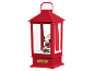 Red Christmas lantern with Santa Claus and the inscription 'CHRISTMAS'.