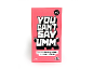 Pink board game box with the text 'You Can't Say 'Umm''