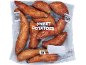 Packaged sweet potatoes in a transparent bag.