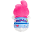 Pink and blue plush toy with 'My Melody' text and hearts.