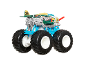 Toy monster truck shaped like an airplane with „Airplane Mode“ text.