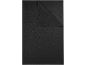 Black fabric with a subtle, elegant floral pattern.