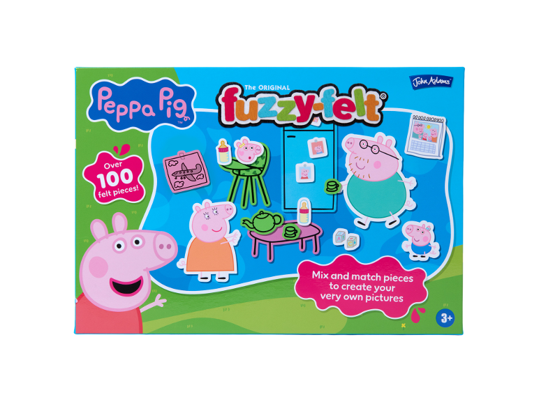 Children's felt craft set featuring pig characters.