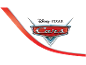 Animated movie logo featuring the title 'Cars' on a white background with a red stripe.