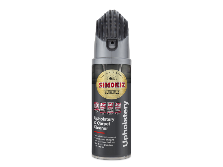 Upholstery and carpet cleaner with brush