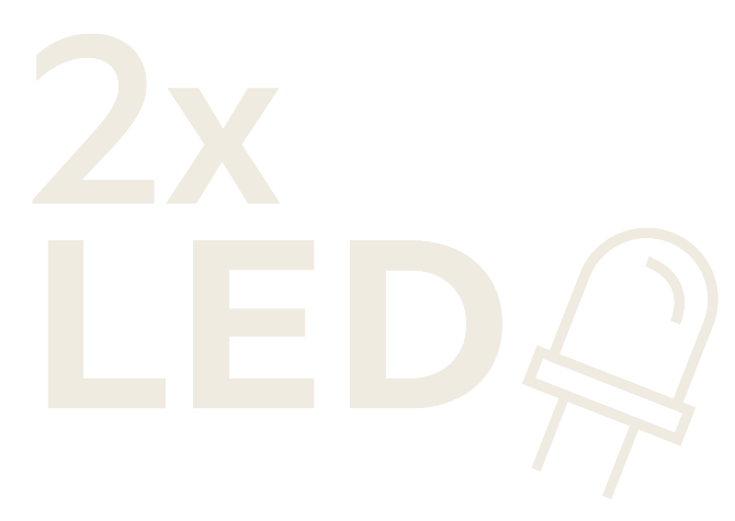 2x LED badge