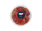 Marinated semi-dried tomatoes in round packaging