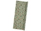 Wrapping paper with a Christmas pattern of trees and deer on a light green background.