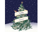 Christmas card illustration of a decorated tree with the text 'Tis the Season
