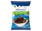 Packaging of black whole olives with a Greek landscape background, text 'Black Whole Olives' and '250 g'.