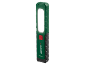 Green and black LED work light with a red power button