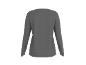 Women's grey long-sleeved t-shirt, back view