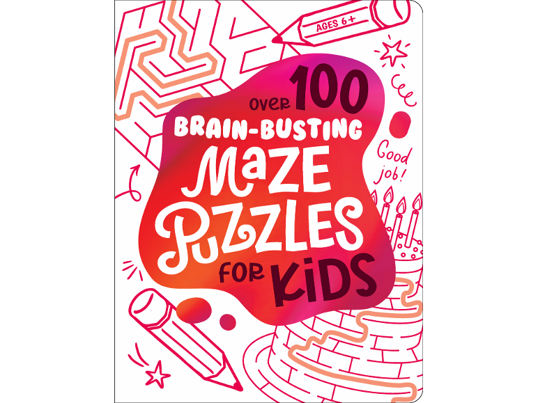 Children's maze puzzle book with over 100 brain-busting activities.