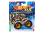 Hot Wheels Monster Trucks toy car with Scratch Attack feature and the year 2025.