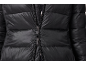 Black quilted jacket with a central zipper