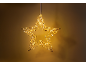 Star-shaped light decoration with warm white LED lights