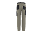Khaki work trousers with black details, rear view.