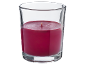 Red candle in glass container
