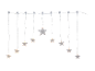 Star-shaped string lights with suction cups, forming a decorative arch.