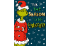 Christmas card featuring the Grinch and the text 'Tis the season to be grinchy!