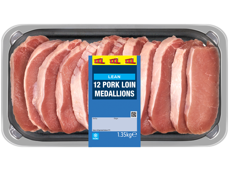 Lidl 12 pork loin medallions, 1.35kg
