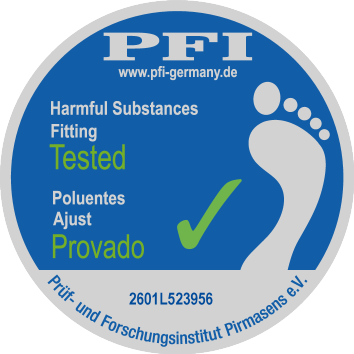 PFI certificate: harmful substances, fitting tested, 2601L523956.