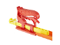 Red and yellow car launcher with an orange track.