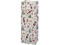 Christmas gift bag with nutcrackers, Christmas trees, and clocks.
