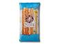 Packet of sesame breadsticks with the mention 'new recipe'.