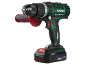 Cordless drill with an auxiliary handle and a 2.0Ah battery.