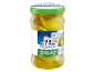Green peppers stuffed with cream cheese, Greek style, in a jar.