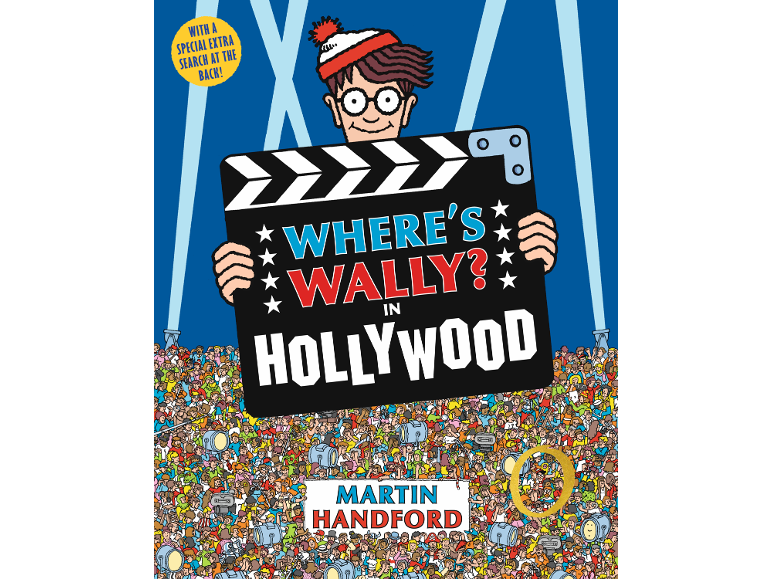 Children's search book featuring a large movie clapperboard and a crowd on the cover.