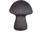 Mushroom-shaped table lamp with a matte finish and vertical grooves.