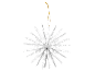 White snowflake Christmas decoration with a golden string.