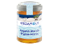 Jar of Greek islands thyme honey with a Mediterranean design.