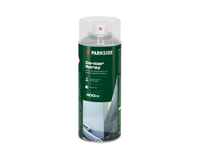 400 ml de-icer spray with cleaning effect and protection against ice build-up.